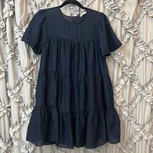 Flirty flowy Navy blue dress
